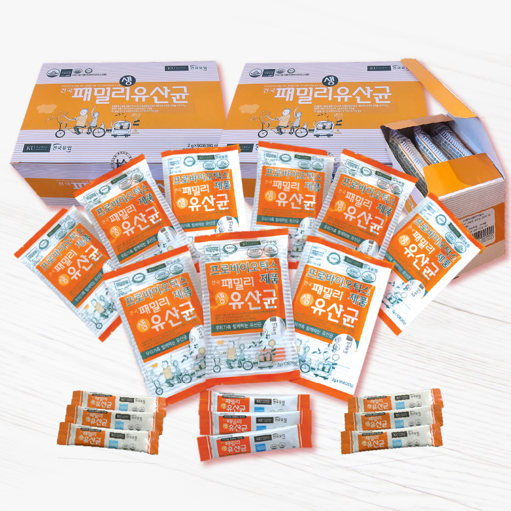 [정품박스]건국유산균 2g x90포 <b>프로바이오틱스</b> 생 유산균+장건강