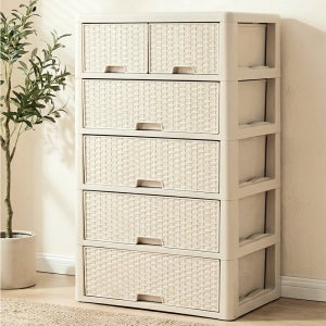 500 라탄 플라스틱 서랍장 3단 4단 5단 양면 수납장 옷장 정리함 수납정리함