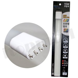 LED 호환형 램프 15W 주광색 36W 형광등 대체용 전등 전구