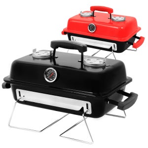 꾸버스 스모킹셰프 바베큐그릴 휴대용 접이식 캠핑 숯불 BBQ 훈제 직화 법랑 사각 화로대