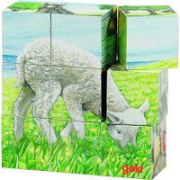 Goki Farm Animals Cube Puzzle