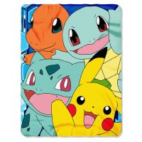 포캣몬 포캣몬스터 피카추 피규어 인형 담요 이불 무릎담요 Pokemon Meet the Group Printed Fleece Throw