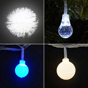 LED 전구캡 물방울 눈송이 전구 모양 4종 택1 세트배송