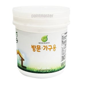 노루페인트 순앤수 친환경 수성페인트 방문가구용 0.9L 퓨어화이트 반광