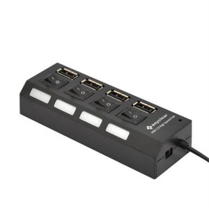 애니클리어 USB2.0 멀티허브 분배기 멀티탭 버튼식 4포트 PDB-HUB204