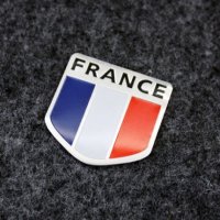 [DJ] 프랑스 FRANCE 국기 엠블럼 (스틸) 스티커 순정 튜닝 엠블렘