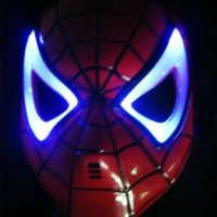 Party Led light Spiderman Face Mask for children / Kids (Red)