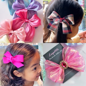 레쁘띠 핸드메이드 유아 여아 아동 리본 헤어핀 똑딱핀 집게핀
