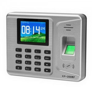 KP-200RF 지문인식 출퇴근기록기 근태 관리 지문 인식형 간편한 설치 경제적인 LED 와이어 액정 비밀번호 USB 출근 기록기