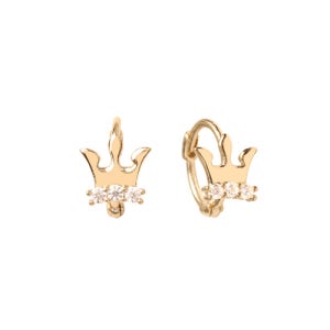 14K 앙증 왕관 귀찌