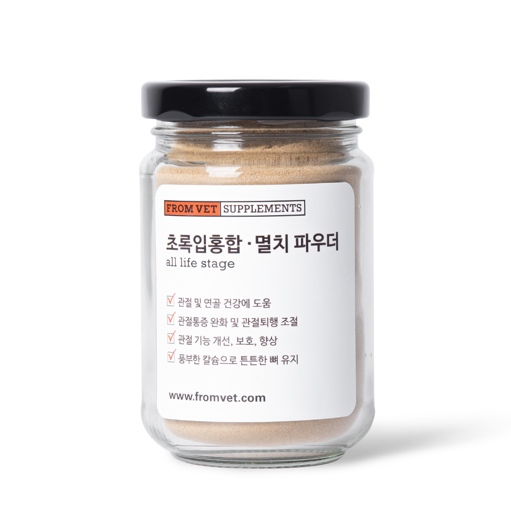 프롬벳 순수파우더 강아지 영양제 <b>초록입홍합</b> 멸치 파우더, 70g, 1개