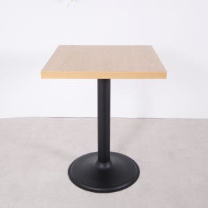 베네딕 네추럴 테이블 사각 원형다리 카페 식당 인테리어 600사각+450 원반다리