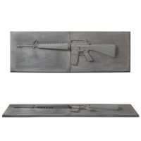 UHPC GUN_M16A1 타일/총모양 디자인 타일/노출 콘크리트 3D 타일/콘크리트 디자인 타일/아트월 시공