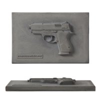 UHPC GUN_CS45 타일/총모양 디자인 타일/노출 콘크리트 3D 타일/콘크리트 디자인 타일/아트월 시공