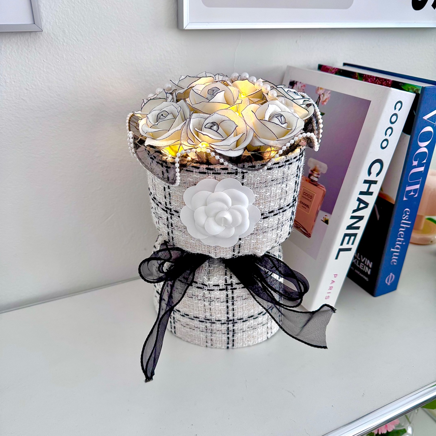 졸업식 꽃다발 샤넬장미 졸업 발표회 콩쿨 꽃선물 화이트S11송이