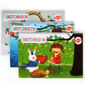 국산 스케치북 형광물질 미검출 3종 25X34cm