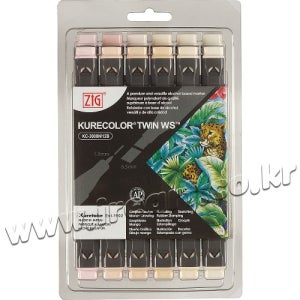 [특가상품] 지그 쿠레칼라 WS 트윈마카 12색 세트 (Neutral & Natural Colors) - ZIG-KC-3000N/12B10