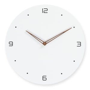 무소음 인테리어 벽시계 에코화이트 (아라비아도트)