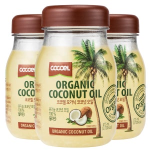 코코엘 유기농 무향 코코넛오일 415ml 3병 쿠킹 요리용