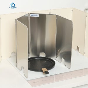 블루홈 컴팩트 가스렌지가림막 가스레인지 기름튐방지 렌지가드 4P 스테인레스