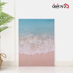액자 테이블 좌식 접이식 책상 인테리어액자 자취선물 이반가구 600x400 해변 기본다리