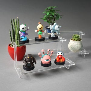 아크릴 선반 진열대 투명 2단 2개 세트 24x15x12cm 5T (LDR202)