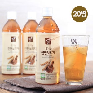 맑은농장 유기농 진한 보리차 500ml x 20개입 아기 보리차