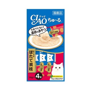 이나바 챠오츄르 고양이 간식 4SC-77 참치+가리비관자, 56g, 1개