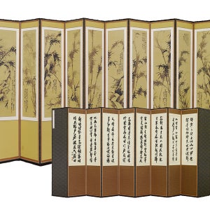 10폭해강명화대나무 이조공예 제사병풍 제수용품 한옥