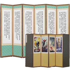6폭성경문예수성화 병풍 이조공예 제수용품 가리개 파티션