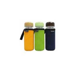 [에파타]플라스틱 유리보틀 보틀커버 네오플랜 보호 커버 색상은랜덤