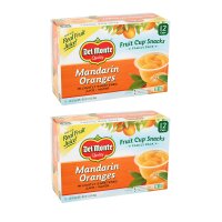 Del Monte Mandarin Oranges Fruit Cup Snacks 델몬트 감귤 컵 스넥 4oz(113g) 12컵입 2팩