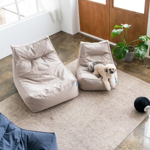 폴리몰리 빈백소파 1인용 대형 607C 코튼 좌식 쇼파, 웜 그레이 (메시속커버, 선택안함)