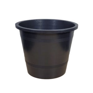 고무 플라스틱 양동이 바게스 바케스 바구니 바켓 18L, PE검정색 손잡이없음, 1개