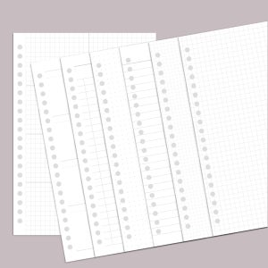 A5 20공 바인더 다이어리 속지 그리드 모눈