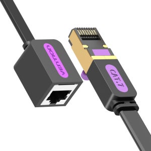 벤션 칼국수형 플랫 CAT7 초고속 인터넷 랜선 연장케이블 ICBB 1m, 1개