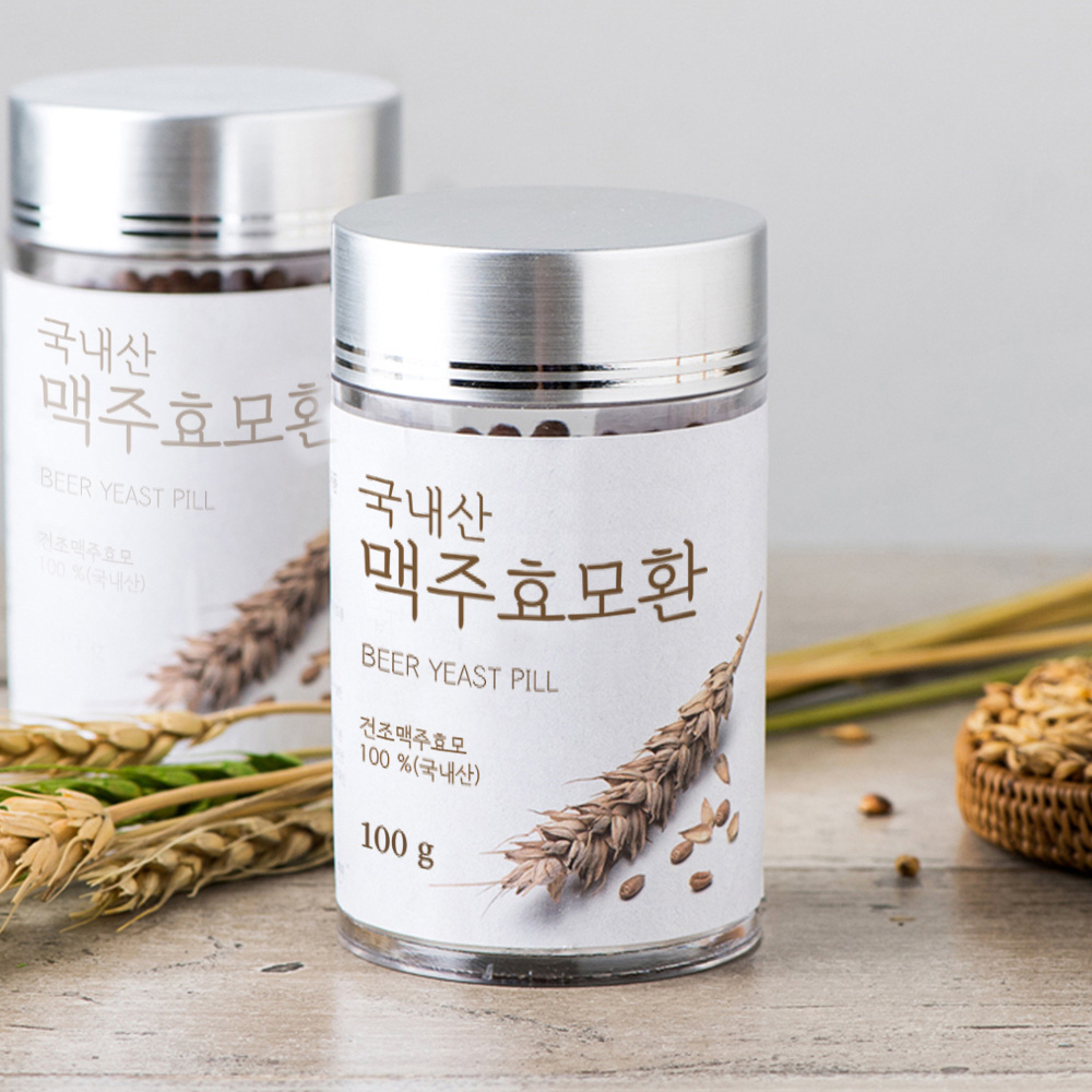 100% 국내산 저온건조 <b>맥주효모환 100g</b>