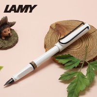 [라미]LAMY 사파리 한정판 만년필-화이트/블랙클립 / RAMY / 무료각인