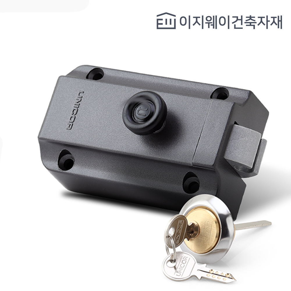 유니코 대문개폐기 전기 자동 도어락 잠금장치 주택 창고 현관문 미닫이문 철문 4KA
