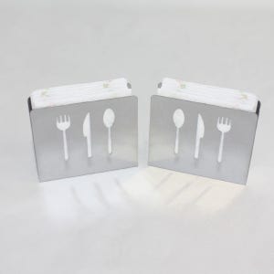 스테인레스 냅킨꽂이 홀더 매장 식당 스텐 휴지꽂이 (단면 실버)