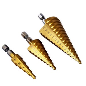 육각 스텝 드릴 비트 3종