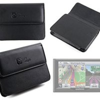 DURAGADGET Premium Quality 5-inch Faux Leather GPS Wallet / Satnav Case in Black for the NEW Garmin