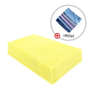 [퓨어스타] 스피드폴리쉬(옐로우, 7개) 다용도타월 극세사 세차 왁스 걸레