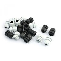 20Pcs 6-12mm PG13.5 Electric Waterproof Cable Gland Black White