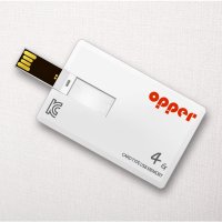 OPPER 카드형USB메모리 4GB 기본형 졸업 입학 선물 사진 명함 소량대량 인쇄가능