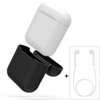 SPARKSOR AirPods Case (included AirPods Strap) Protective Silicone Cover and Skin for Apple Airpods