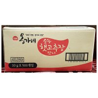 옹가네 순창 햇고추장 맛나 10g 500개 / 해표 일회용 고추장