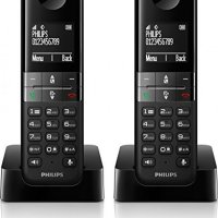 Philips D450 DUO Cordless Phone ( DECT,Hands Free Functionality, Low Radiation )