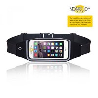 Running Belt Waist Pack, iPhone 5 6 7 plus Waterproof Case, MONOJOY Universal Touchscreen Compatibl