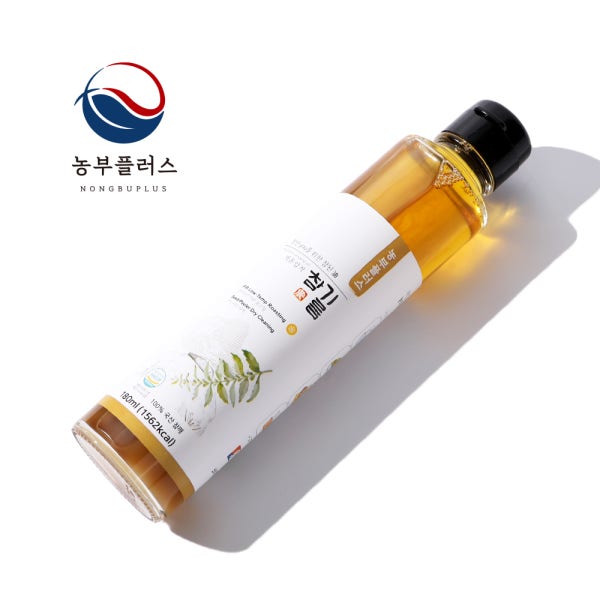 농부플러스 국산 참기름 저온압착 180ml